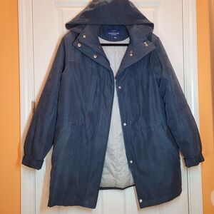 Mackintosh New England Parka Navy Removeable Hood Sz Medium